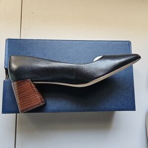 Cole Haan Black Leather Block Heels